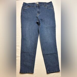 Woman Within 14W women’s jeans—stretchy comfy fit, classic 5-pocket style